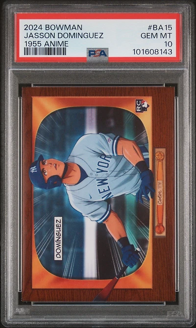 2024 Bowman 1955 Bowman Anime Ba15 Jasson Dominguez PSA 10