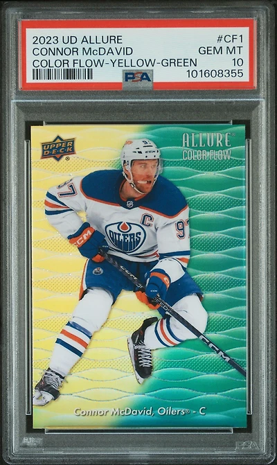 2023 Upper Deck Allure Color Flow Cf1 Connor Mcdavid - PSA 10