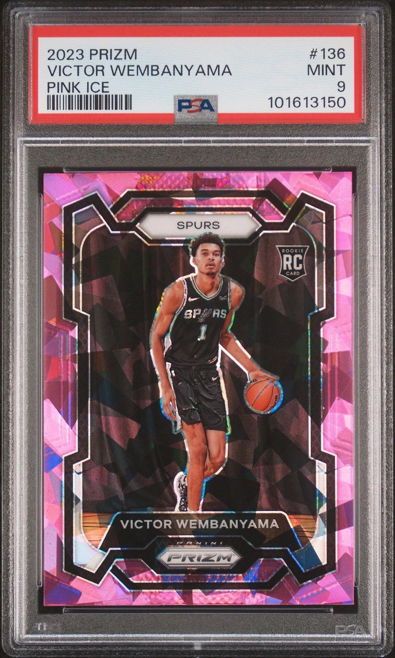 2023 Panini Prizm 136 Victor Wembanyama Pink Ice PSA