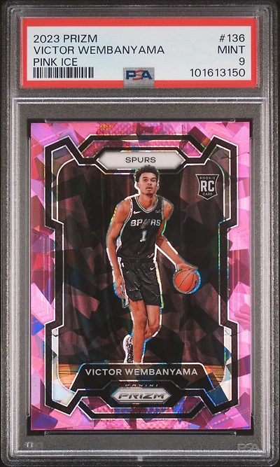 2023 Panini Prizm 136 Victor Wembanyama Pink Ice PSA