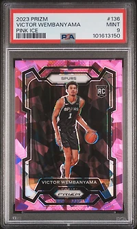 2023 Panini Prizm 136 Victor Wembanyama Pink Ice PSA