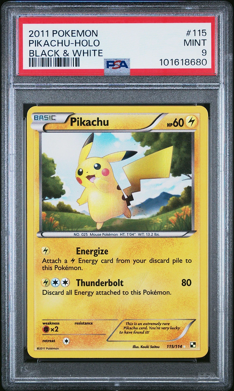 2011 Pokemon Black & White 115 Pikachu-holo PSA