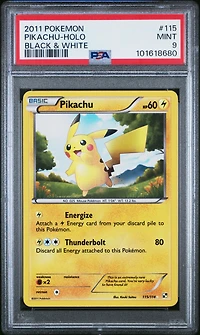 2011 Pokemon Black & White 115 Pikachu-holo PSA