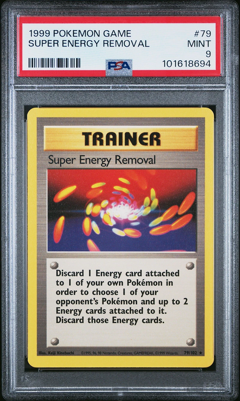 1999 Pokemon Game 79 Super Energy Removal PSA