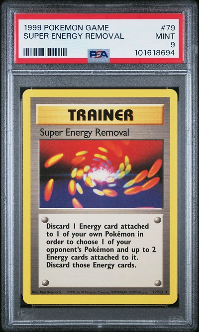1999 Pokemon Game 79 Super Energy Removal PSA