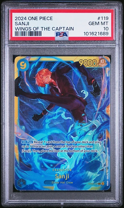 2024 One Piece Op06-wings Of The Captain 119 Sanji PSA 10