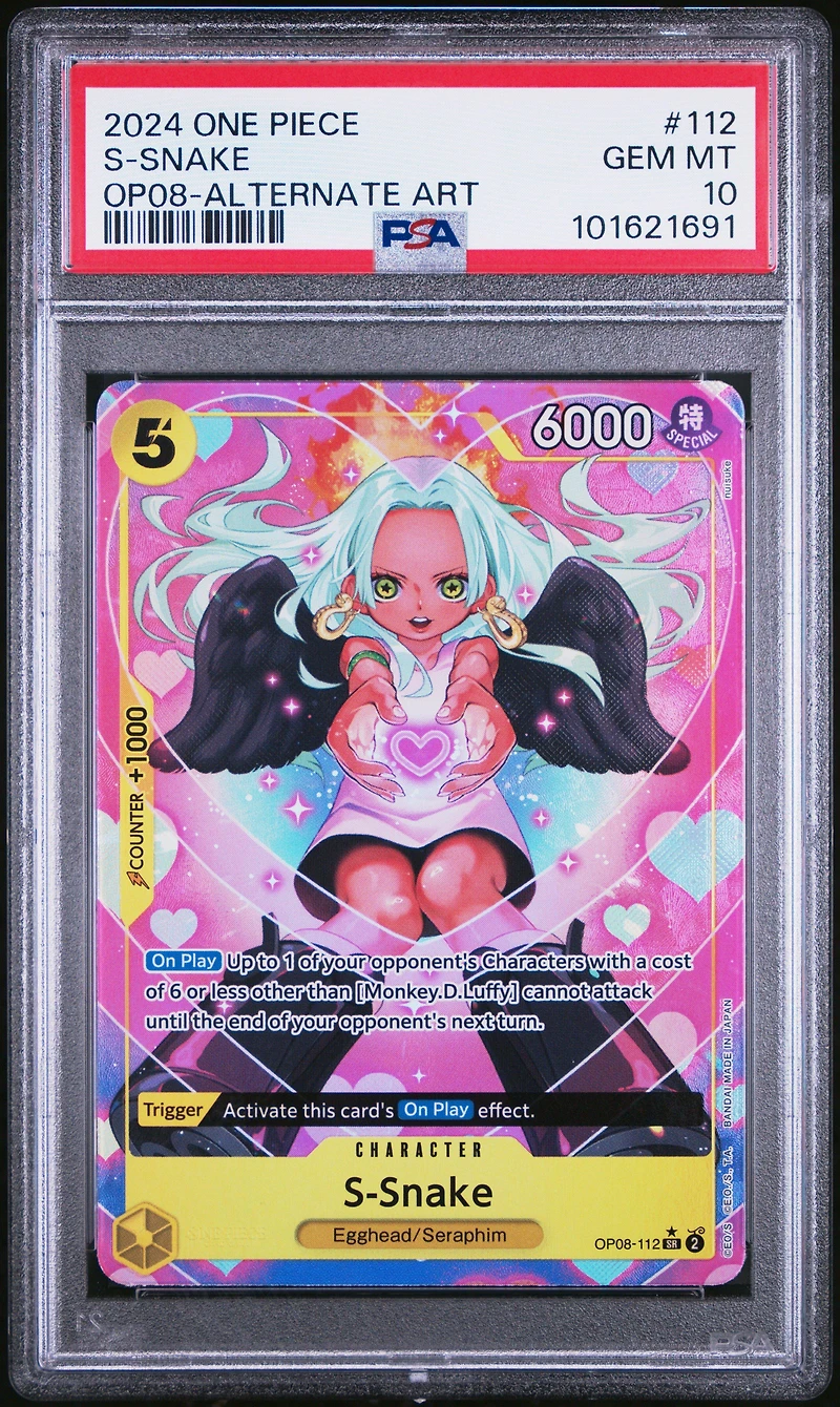 2024 One Piece Op08-two Legends 112 S-snake Alternate Art PSA 10
