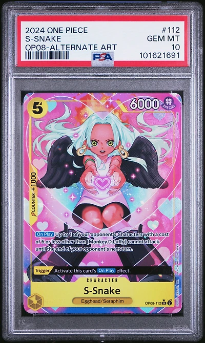 2024 One Piece Op08-two Legends 112 S-snake Alternate Art PSA 10