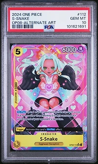 2024 One Piece Op08-two Legends 112 S-snake Alternate Art PSA 10
