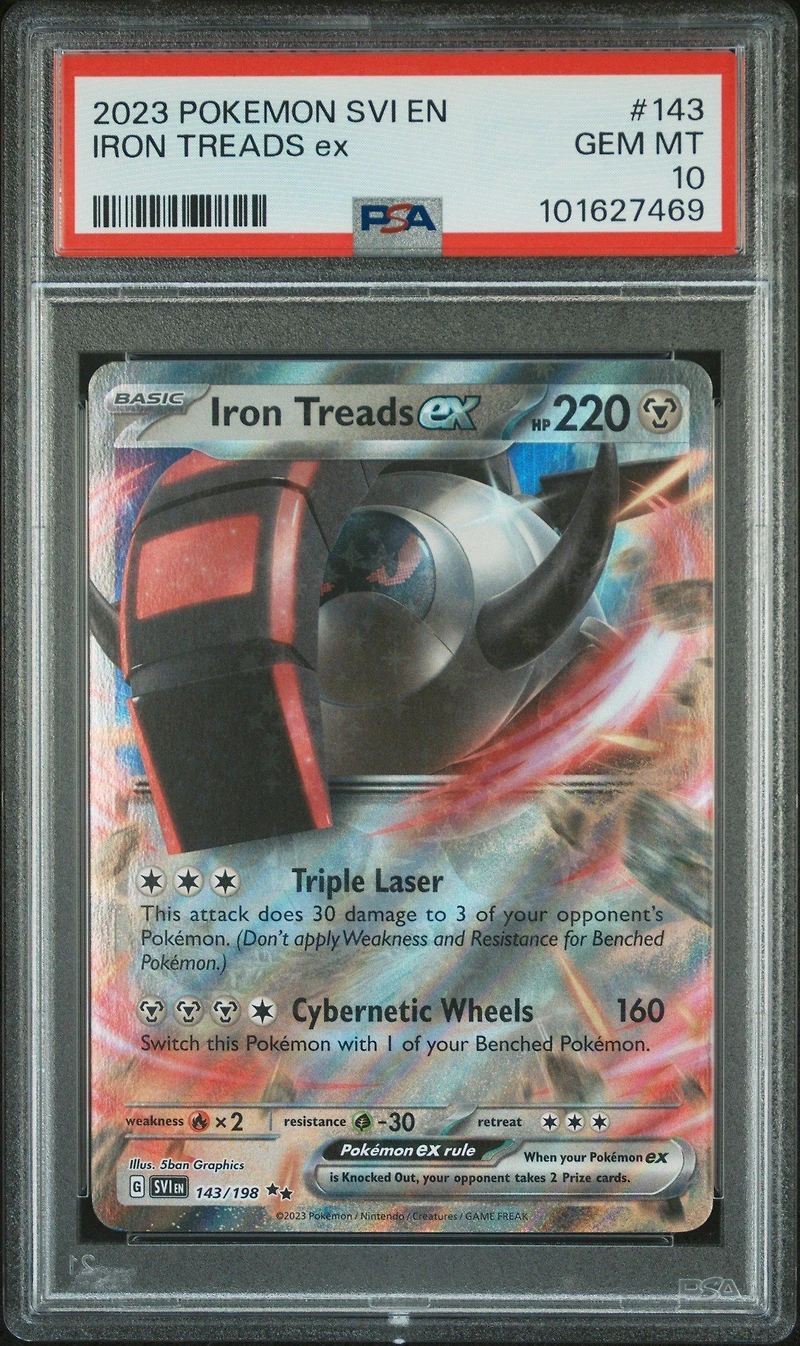 2023 Pokemon Svi En-scarlet & Violet 143 Iron Treads Ex PSA