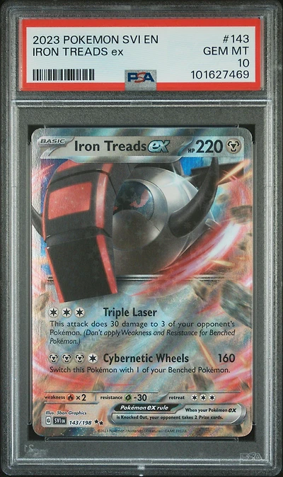 2023 Pokemon Svi En-scarlet & Violet 143 Iron Treads Ex PSA