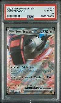 2023 Pokemon Svi En-scarlet & Violet 143 Iron Treads Ex PSA