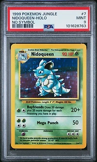 1999 Pokemon Jungle 7 Nidoqueen-holo No Symbol PSA