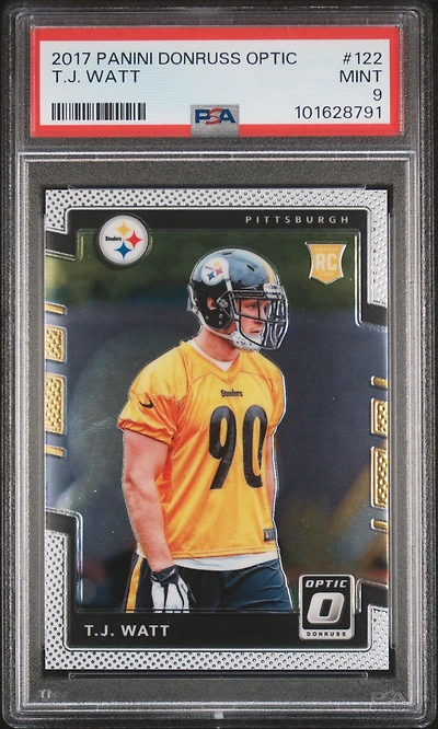 2017 Panini Donruss Optic 122 T.j. Watt PSA 9