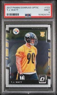 2017 Panini Donruss Optic 122 T.j. Watt PSA 9