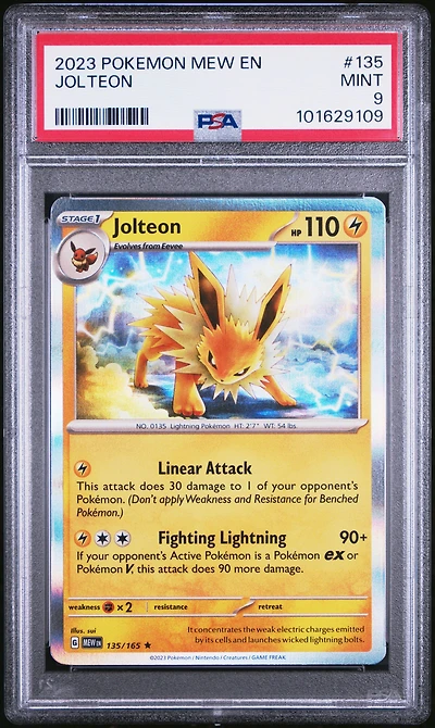 2023 Pokemon Mew En-151 135 Jolteon PSA