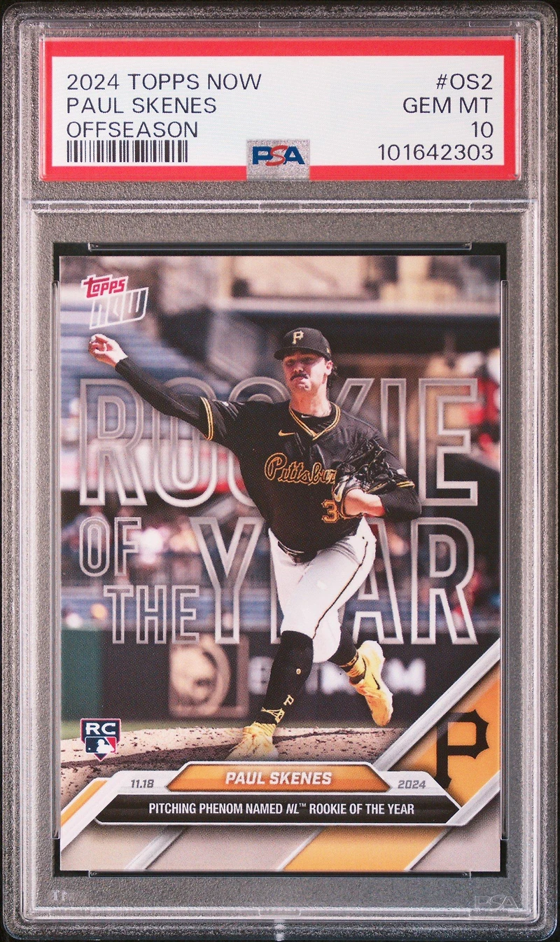 2024 Topps Now Offseason Os2 Paul Skenes PSA 10