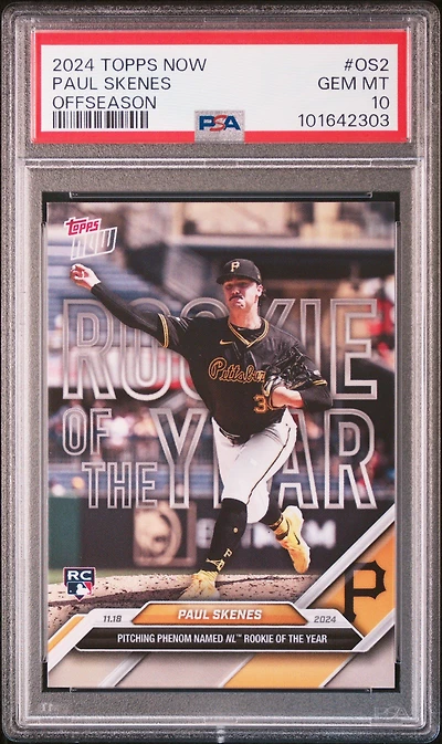 2024 Topps Now Offseason Os2 Paul Skenes PSA 10