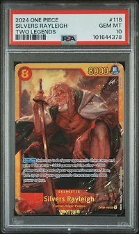 2024 One Piece Op08-two Legends 118 Silvers Rayleigh PSA 10