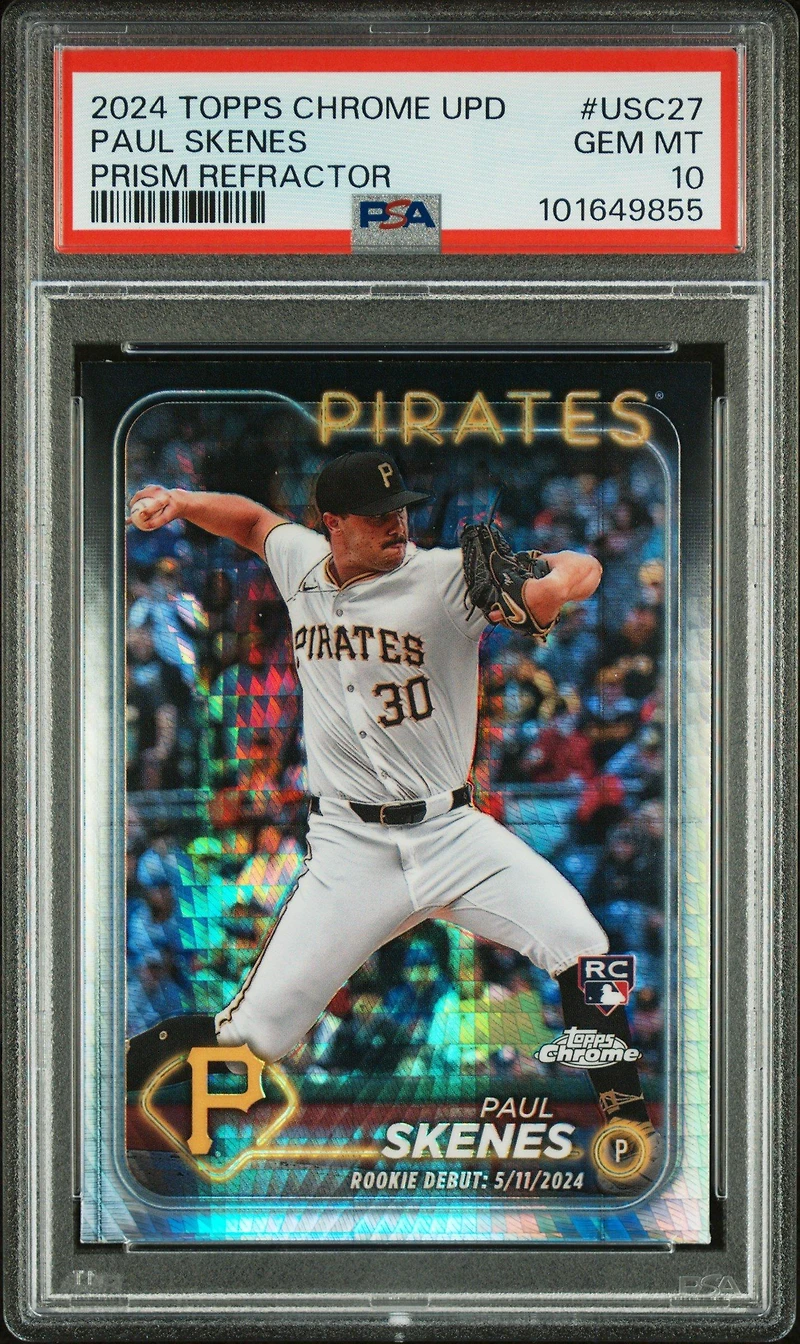 2024 Topps Chrome Update Usc27 Paul Skenes Prism Refractor PSA 10