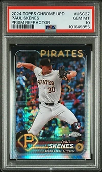 2024 Topps Chrome Update Usc27 Paul Skenes Prism Refractor PSA 10
