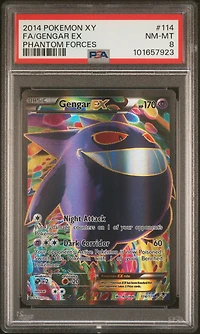 2014 Pokemon Xy Phantom Forces 114 Full Art/gengar Ex PSA