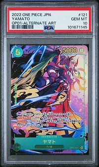 2022 One Piece Japanese Op01-romance Dawn 121 Yamato Alternate Art PSA 10