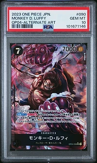 2023 One Piece Japanese Kingdoms Of Intrigue 090 Monkey D. Luffy Alternate Art PSA 10