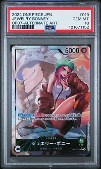 2024 One Piece Japanese Op07-500 Years In The Future Jewelry Bonney Alternate Art PSA 10