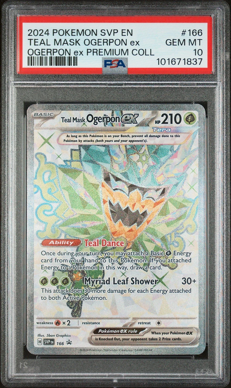 2024 Pokemon Svp En-sv Black Star Promo 166 Teal Mask Ogerpon Ex Ogerpon Ex Premium Collection PSA