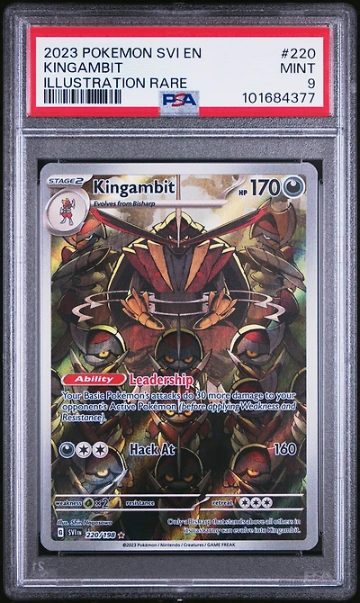 2023 Pokemon Svi En-scarlet & Violet 220 Kingambit Illustration Rare PSA