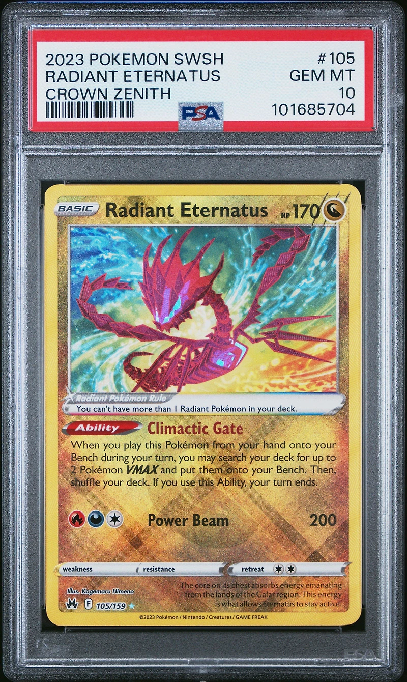 2023 Pokemon Sword And Shield Crown Zenith 105 Radiant Eternatus PSA