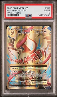 2016 Pokemon Xy Evolutions 105 Full Art/m Pidgeot Ex PSA