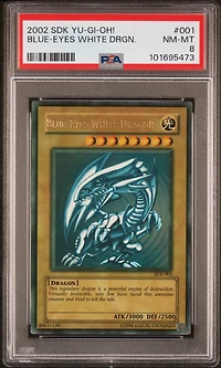 2002 Yu-gi-oh! Starter Deck: Kaiba 001 Blue-eyes White Dragon PSA 8