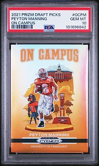 2021 Panini Prizm Draft Picks On Campus Ocpm Peyton Manning PSA 10