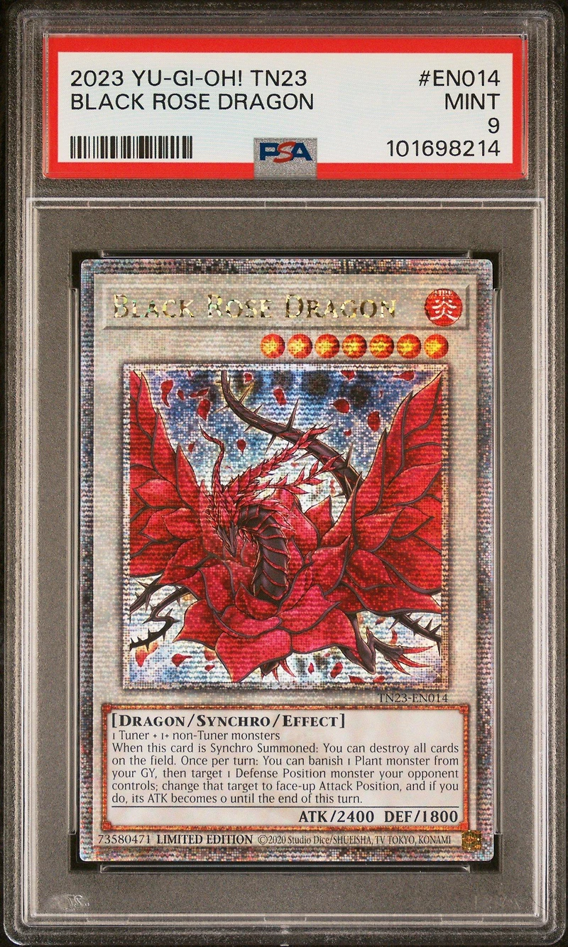 2023 Yu-gi-oh! Tn23-25th Anniversary Tin: Dueling Heroes En014 Black Rose Dragon PSA