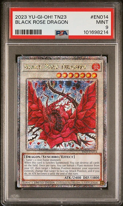 2023 Yu-gi-oh! Tn23-25th Anniversary Tin: Dueling Heroes En014 Black Rose Dragon PSA