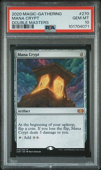 2020 Magic The Gathering Double Masters 270 Mana Crypt PSA 10