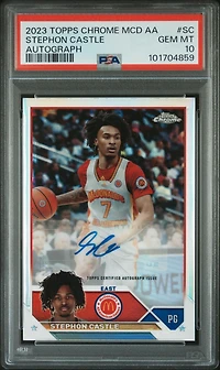 2023 Topps Chrome Mcdonald's All-american Autographs Sc Stephon Castle PSA 10