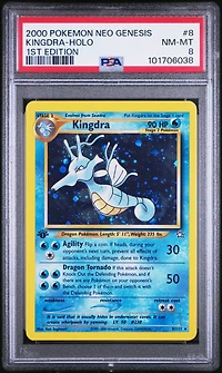 2000 Pokemon Neo Genesis 1st Edition 8 Kingdra-holo PSA 8