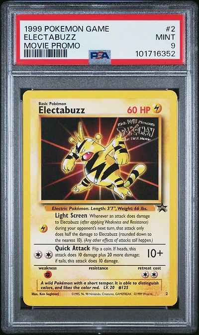 1999 Pokemon Game Movie 2 Electabuzz Movie Promo PSA