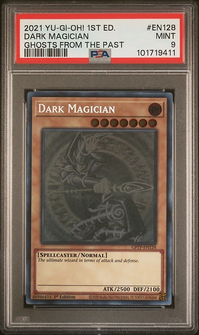 2021 Yu-gi-oh! Ghosts From The Past En128 Dark Magician 1st Edition PSA 9