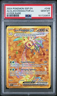 2024 Pokemon Ssp En-surging Sparks 248 Alolan Exeggutor Ex Hyper Rare PSA