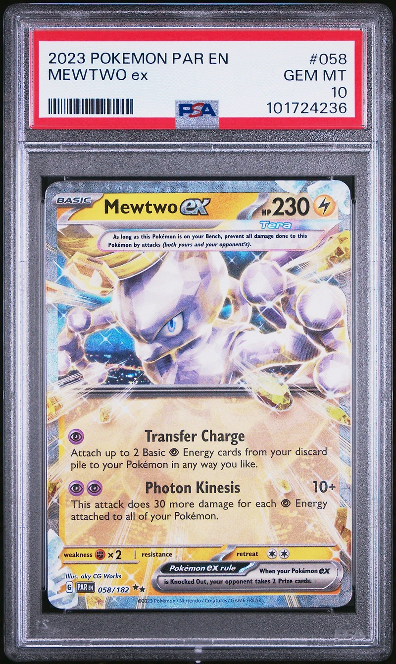 2023 Pokemon Par En-paradox Rift 058 Mewtwo Ex PSA