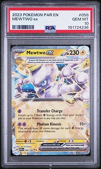 2023 Pokemon Par En-paradox Rift 058 Mewtwo Ex PSA