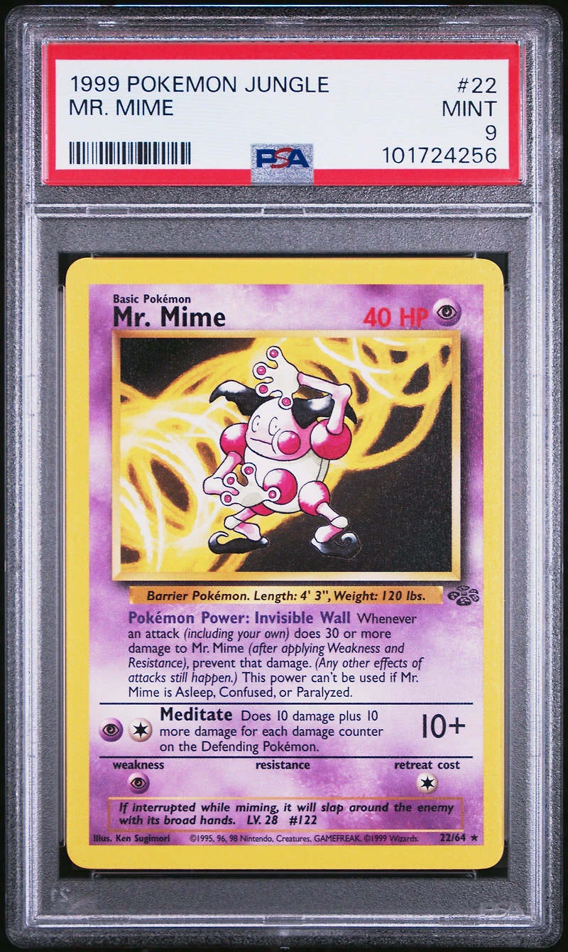 1999 Pokemon Jungle 22 Mr. Mime PSA