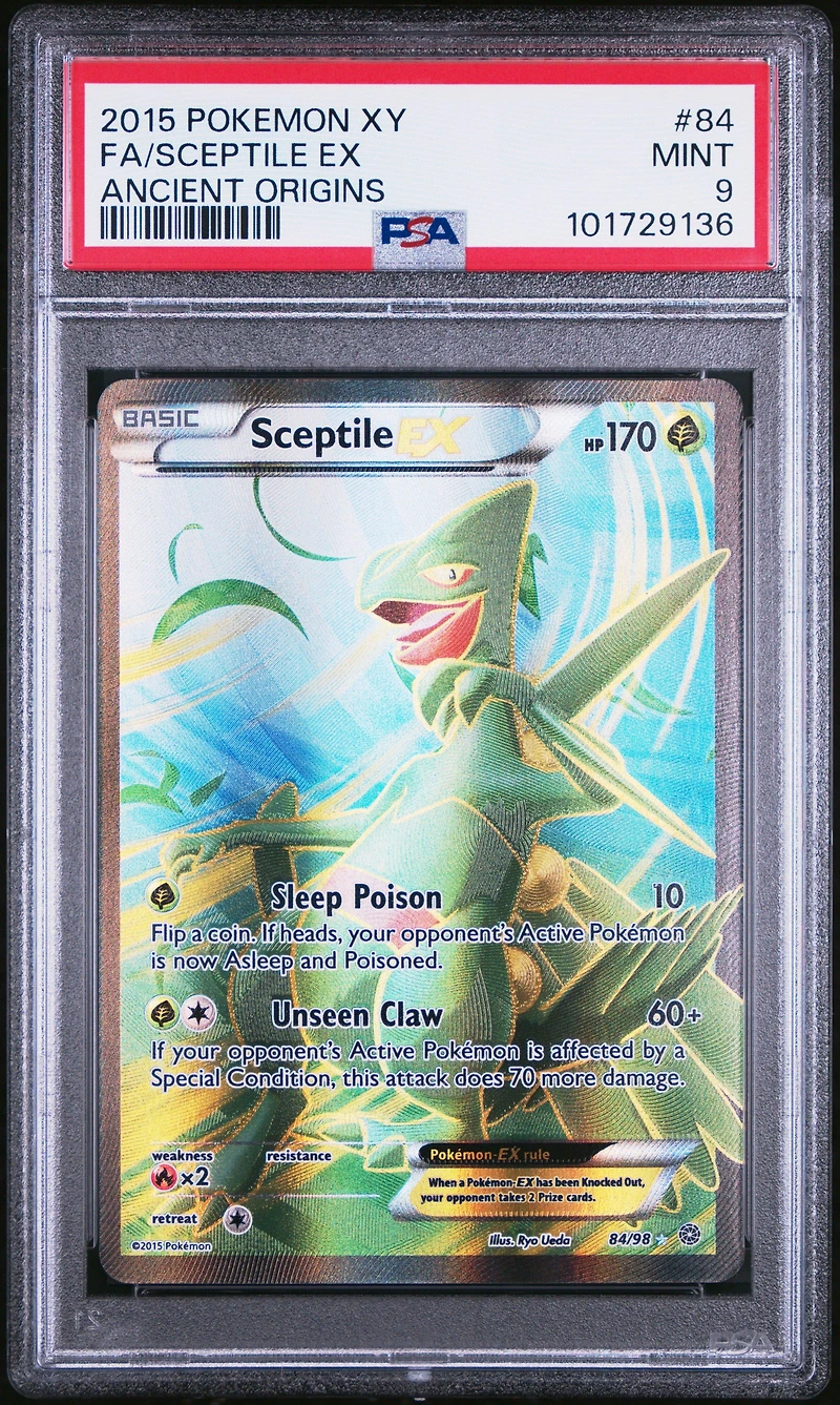 2015 Pokemon Xy Ancient Origins 84 Full Art/sceptile Ex PSA