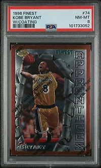 1996 Finest 74 Kobe Bryant W/coating PSA