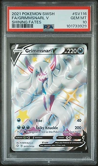 2021 Pokemon Sword & Shield Shining Fates Sv116 Full Art/grimmsnarl V PSA