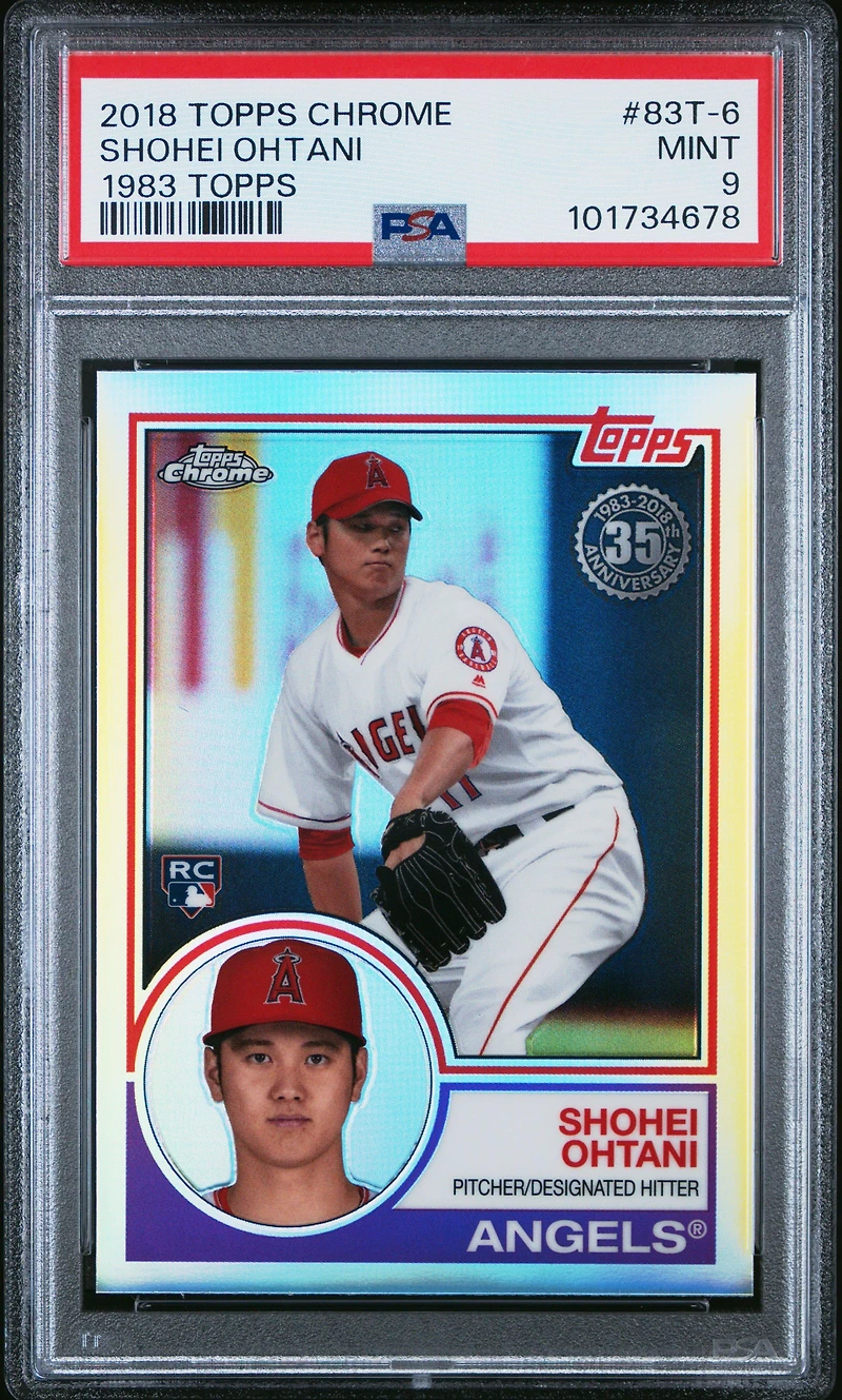 2018 Topps Chrome 1983 Topps 83t-6 Shohei Ohtani PSA